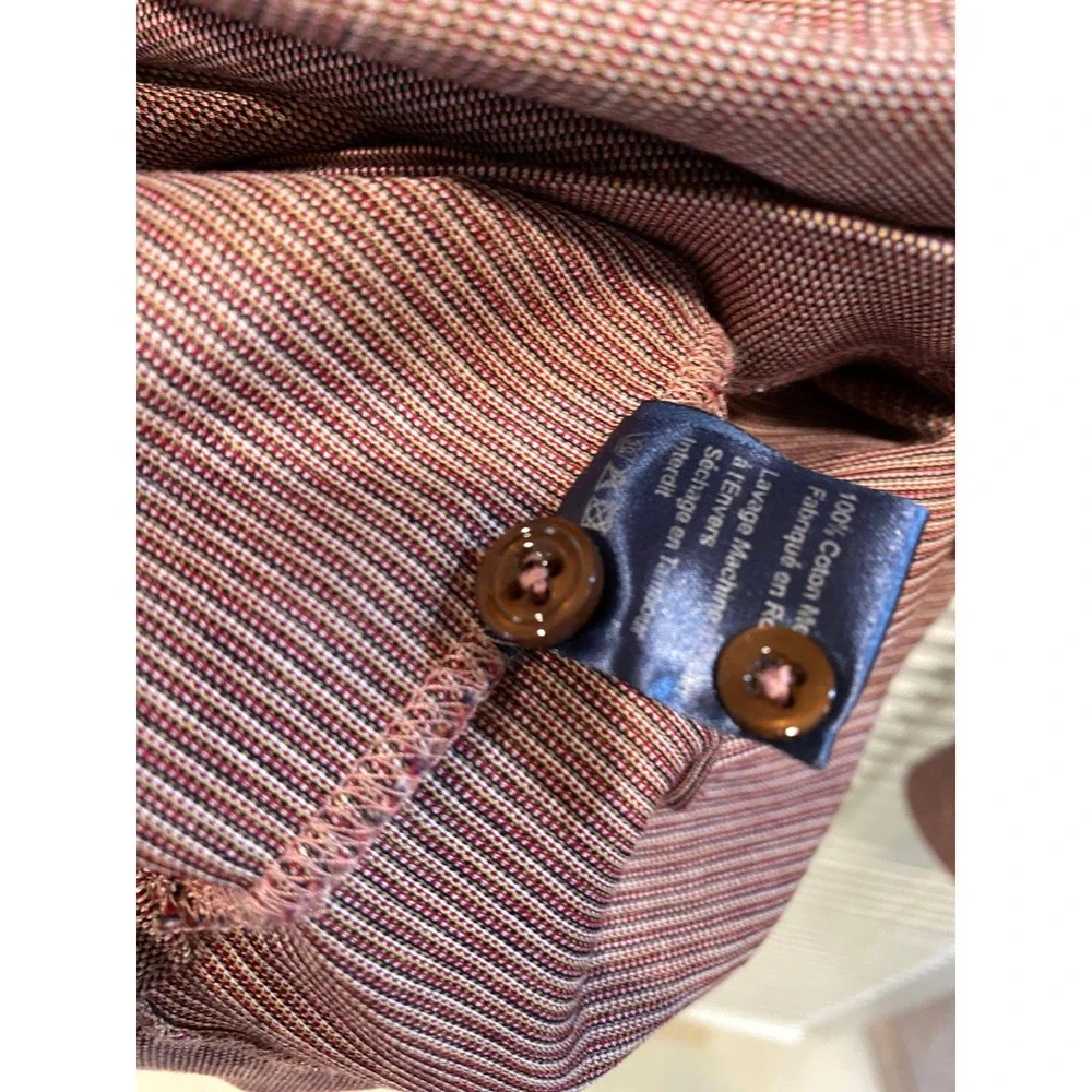 David Donahue Mens XXL Mercerized Cotton Long Sleeve Button Up Shirt‎ Rust Red